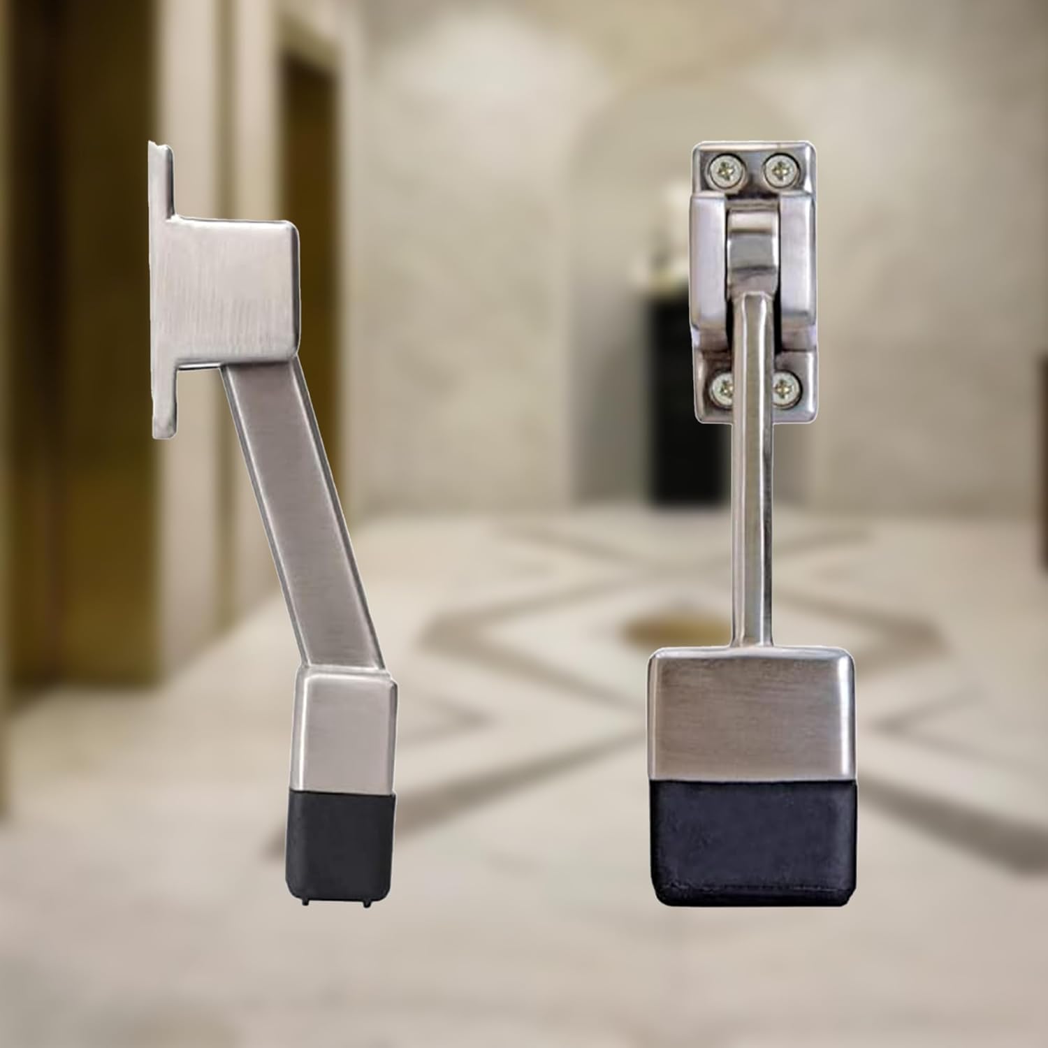 Link Hefty 5 Inch Door Stopper for Single and Double Doors Satin (Pack of 1)