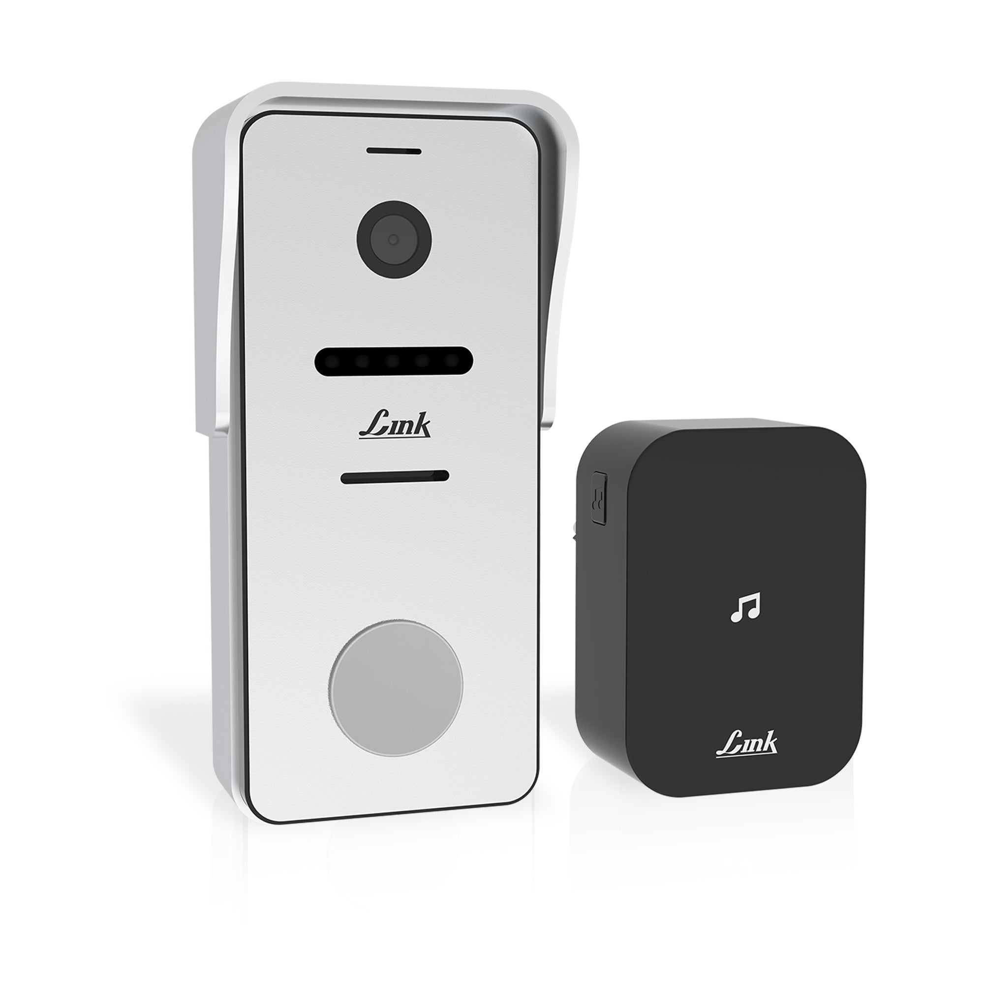 Link Smart Wi-Fi Video Doorbell 1080P | Instant Phone Visitor Video Call | Intruder Alarm | 2MP 1080P Resolution | 2-Way Talk | Alexa & Google assistance | Plug and Play Chime | Grey