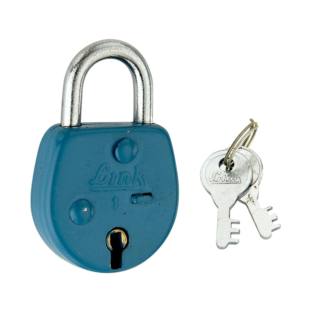 Link 24MM Junior Miniature Coloured Padlock | Steel Body | Brass Lever | Each Padlock with Silver Key | Made in India